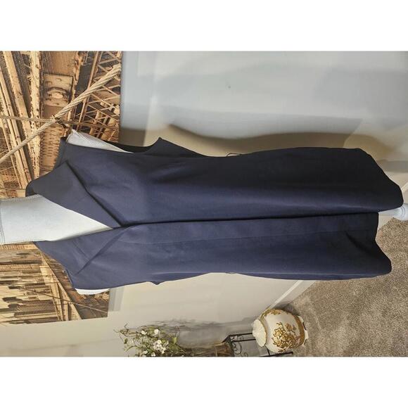 Doncaster Chic Sleeveless Navy Dress with Hidden Buttons #34 - Picture 2 of 7